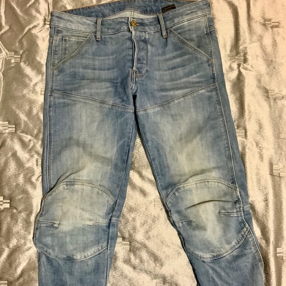 G-Star Raw 5620 3D Slim Blue Light Wash Jeans - Picture 2 of 5